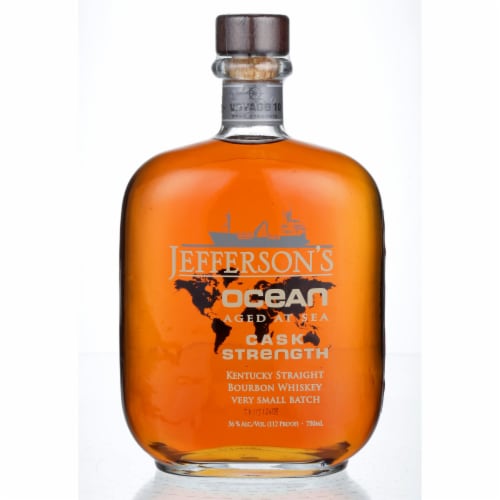 Jefferson's Ocean Aged At Sea Straight Cask Strength Blend Of Whiskey Perspective: front