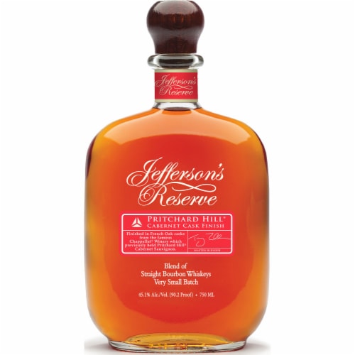 Jefferson's Reserve Pritchard Hill Cabernet Cask Finish Straight Bourbon Perspective: front