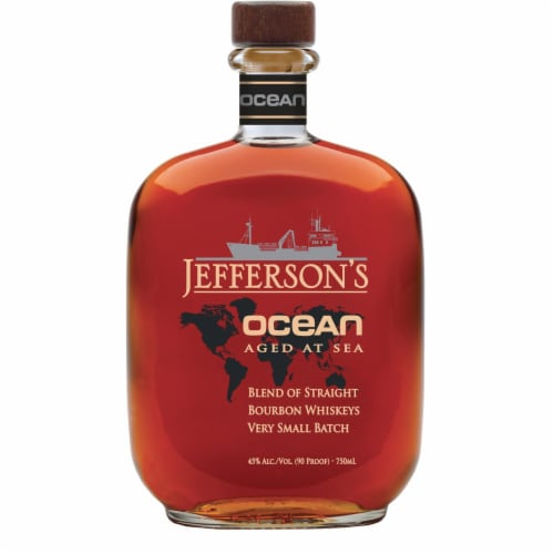 Jefferson's Ocean Aged At Sea Voyage No. 19 Wheated Mash Bill Straight Bourbon Perspective: front