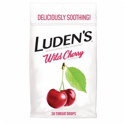 Luden's Soothing Wild Cherry Throat Drops Perspective: front