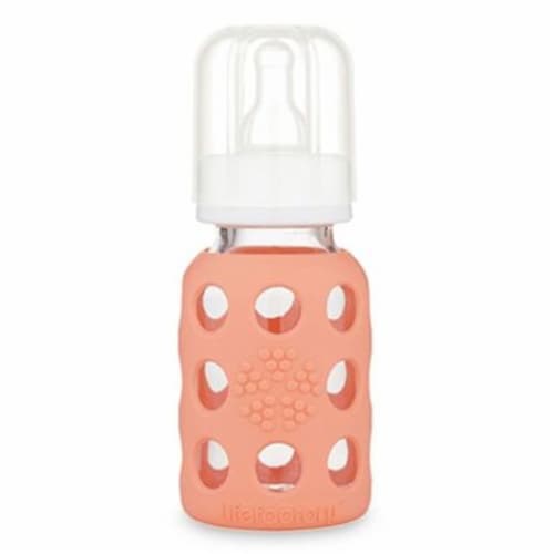 Lifefactory Glass Baby Bottle - Cantaloupe Perspective: front