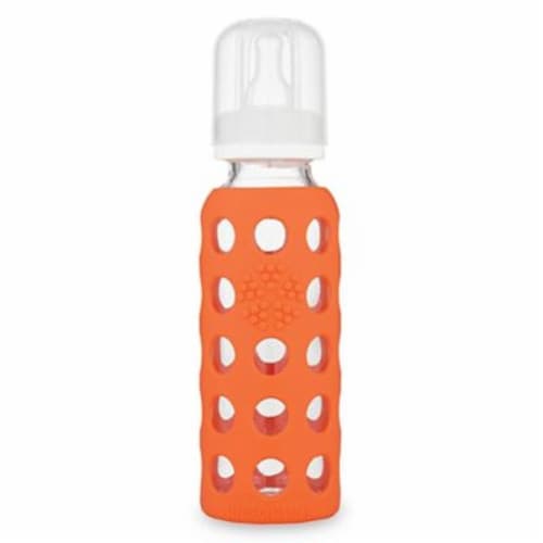 Lifefactory Glass Baby Bottle - Papaya Perspective: front