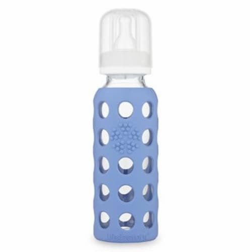 Lifefactory® Glass Baby Bottle - Blueberry Perspective: front