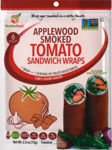 NewGem Foods® Applewood Smoked Tomato Sandwich Wraps Perspective: front