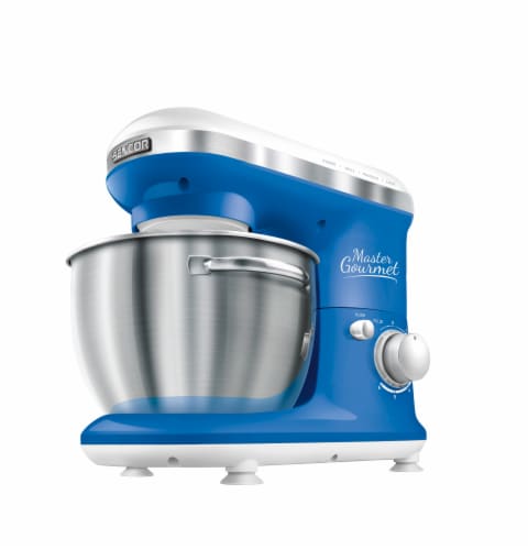 Sencor Stand Mixer with Pouring Shield - Blue Perspective: front