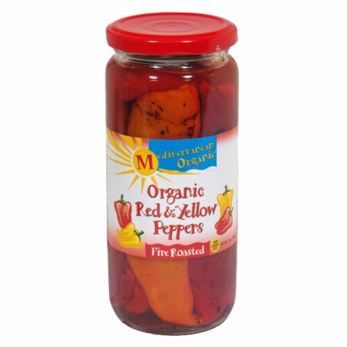 Mediterranean Organic Red & Yellow Peppers Perspective: front