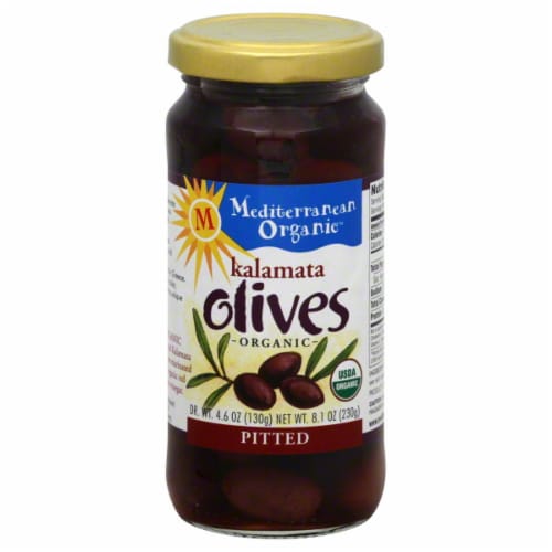 Mediterranean Organic Kalamata Olives Perspective: front