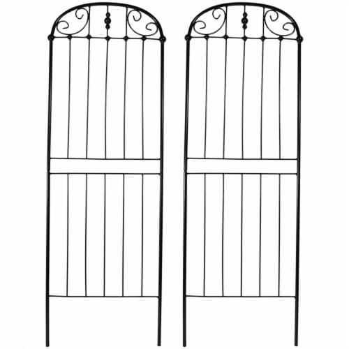 Sunnydaze 32 in Steel Wire Traditional Garden Plant Trellis - Set of 2 Perspective: front