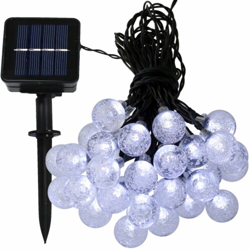 Sunnydaze Outdoor Solar Powered 30 Count Patio Globe String Lights