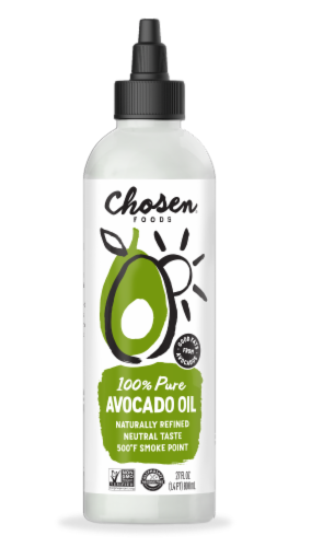 Chosen Foods 100% Pure Avocado Oil, Squeeze Bottle Perspective: front