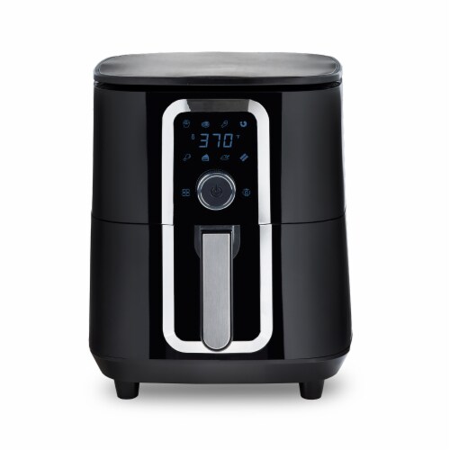 Aria 5 qt. Black Teflon Free Ceramic Air Fryer with Recipe Book