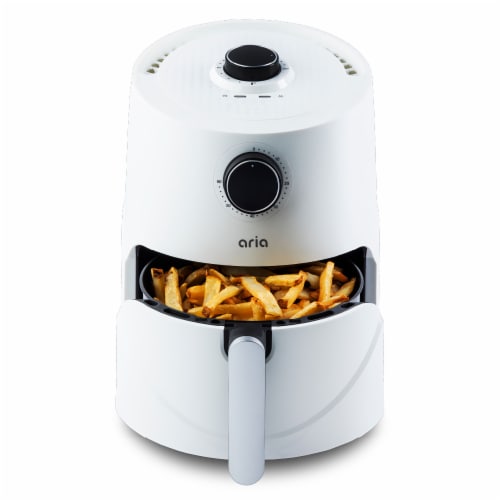 3 Qt. White Teflon-Free Ceramic Air Fryer with Recipe Book, 1