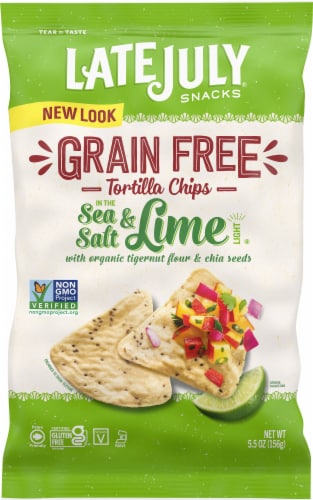 Late July Organic Sea Salt & Lime Tortilla Chips Perspective: front