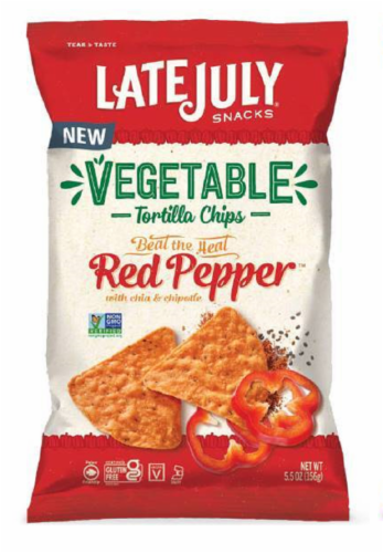 Late July Organic Multigrain Red Pepper Tortilla Chips Perspective: front