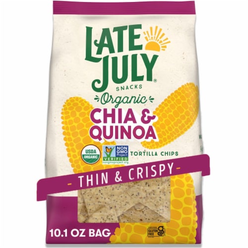 Late July® Snacks Thin and Crispy Organic Tortilla Chips with Chia and Quinoa