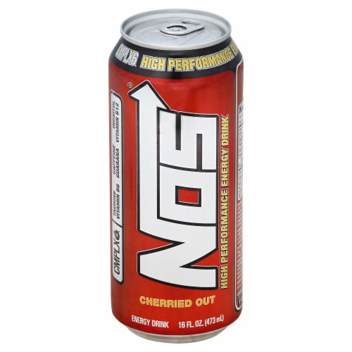 Nos Energy Drink Cherried Out Perspective: front