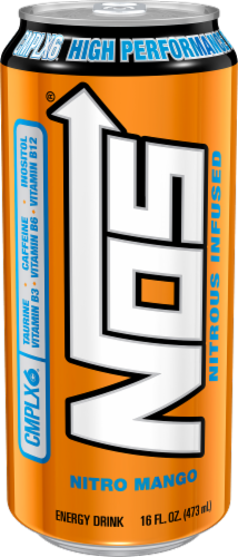 NOS® Nitro Mango High Performance Energy Drink Perspective: front