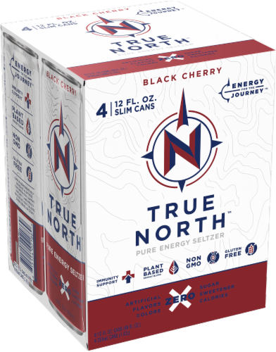 TRUE NORTH™ Black Cherry Pure Energy Seltzers Perspective: front