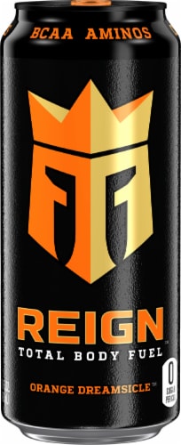 Reign® Orange Dreamsicle™ Energy Drink Can Perspective: front