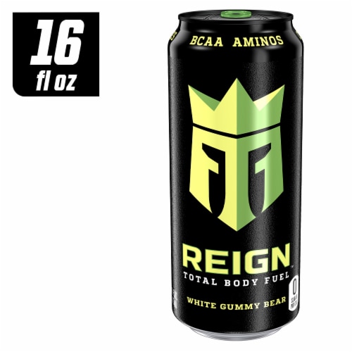 Reign™ Total Body Fuel White Gummy Bear Energy Drink Perspective: front