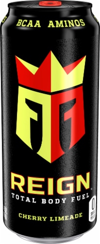 Reign Total Body Fuel Cherry Limeade Energy Drink Perspective: front