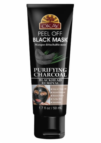 OKAY Pure Naturals Purifying Charcoal Peel Off Black Facial Mask Perspective: front