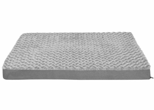 FurHaven Ultra Plush Deluxe Orthopedic Pet Bed - Gray Perspective: front