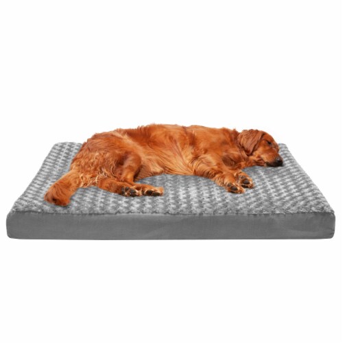 FurHaven Ultra Plush Deluxe Memory Foam Pet Bed Jumbo Gray Jumbo King Soopers
