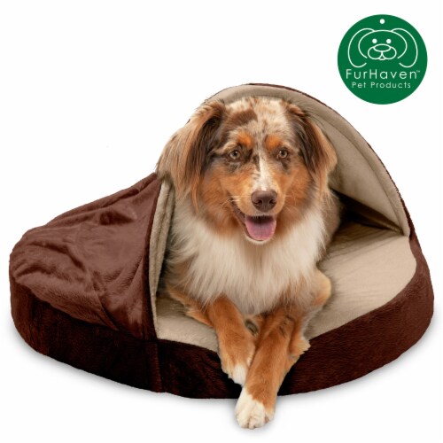FurHaven Microvelvet Snuggery Orthopedic Pet Bed 26 Espresso 26 QFC
