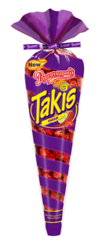 Popcornopolis® Takis® Fuego Popcorn Cone Perspective: front