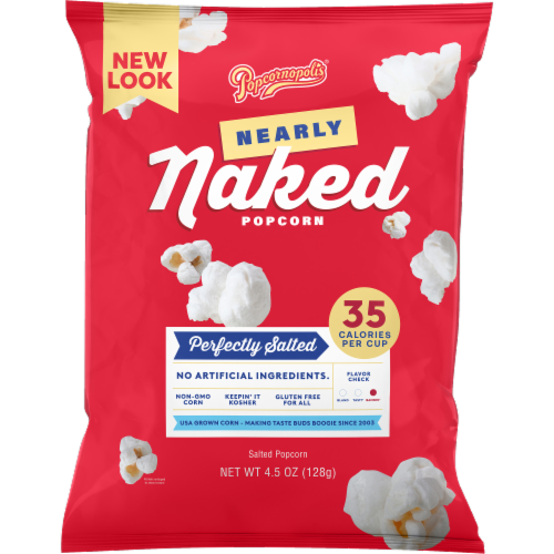 Popcornopolis® Nearly Naked Salted Popcorn Perspective: front