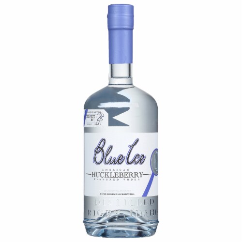 Blue Ice American Huckleberry Flavored Vodka Perspective: front