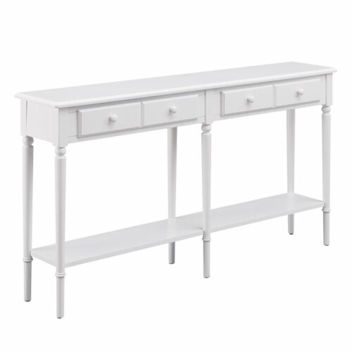 Leick Home Coastal Notions Wood Double Hall Console Table in