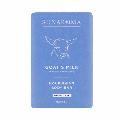 Sunaroma Goat's Milk with Shea Butter & Honey Nourishing Body Bar Perspective: front