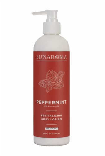Sunaroma Peppermint Revitalizing Natural Body Lotion Perspective: front