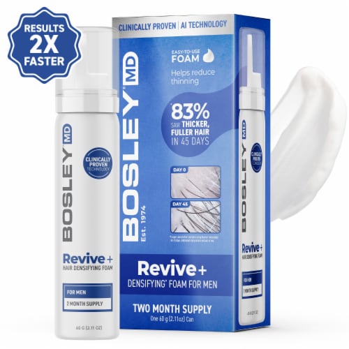 Bosley® MD Revive+ Densifying Hair Growth Foam For Men Perspective: front