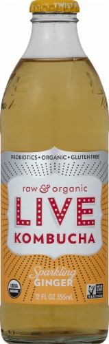 Live Soda Ginger Kombucha Perspective: front