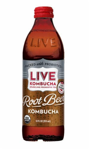 Live Soda Rootbeer with Probiotics Perspective: front