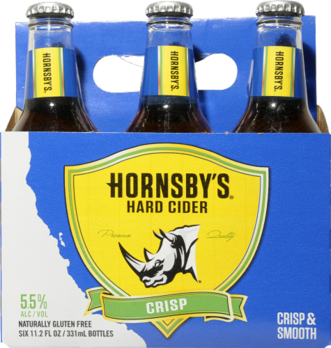 Hornsby's Hard Cider Crisp Apple Bottles Perspective: front