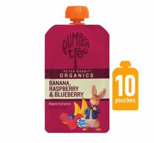 Peter Rabbit Organics Banana Raspberry & Blueberry Puree Perspective: front