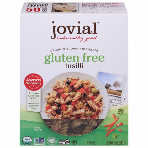 Jovial® Organic Brown Rice Fusilli Pasta Perspective: front