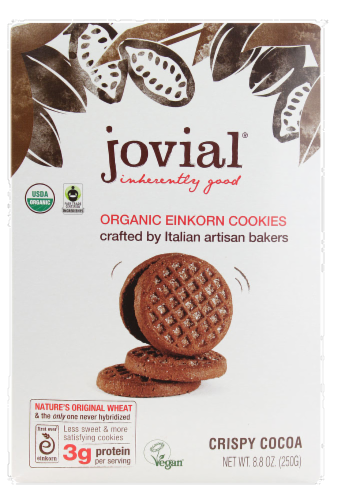 Jovial® Organic Crispy Cocoa Einkorn Cookies Perspective: front