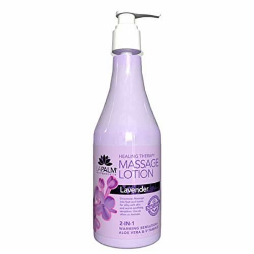 La Palm Organic Healing Therapy Massage Lotion Lavender 8oz/240mL, 8