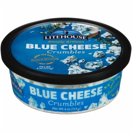 Litehouse Simply Artisan Blue Cheese Crumbles Perspective: front