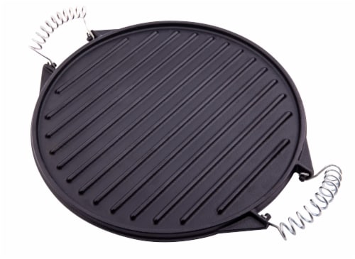 Victoria Wire Handles Cast Iron Round Reversible Griddle Perspective: front