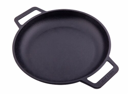 Victoria Double Loop Handles Cast Iron Skillet Perspective: front