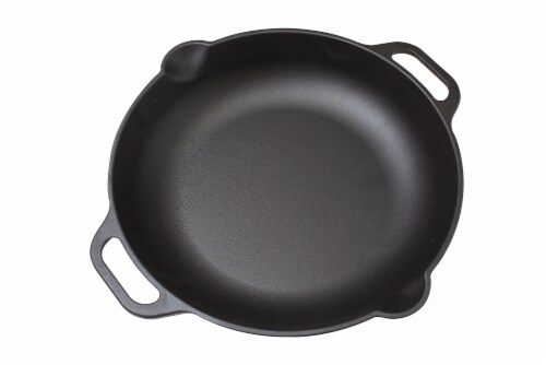 Victoria Double Loop Handles Cast Iron Everyday Skillet Perspective: front