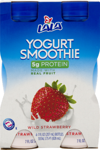 Lala Strawberry Drinkable Yogurt Perspective: front