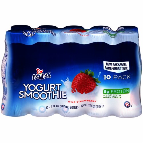 LaLa Wild Strawberry Yogurt Smoothies 10 Count Perspective: front