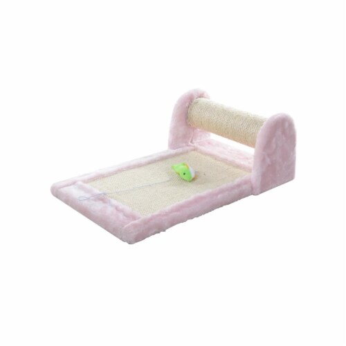 Armarkat Rolling Real Wood Cat Scratcher Toy  Sisal Scratching Board for Cats Training Perspective: front